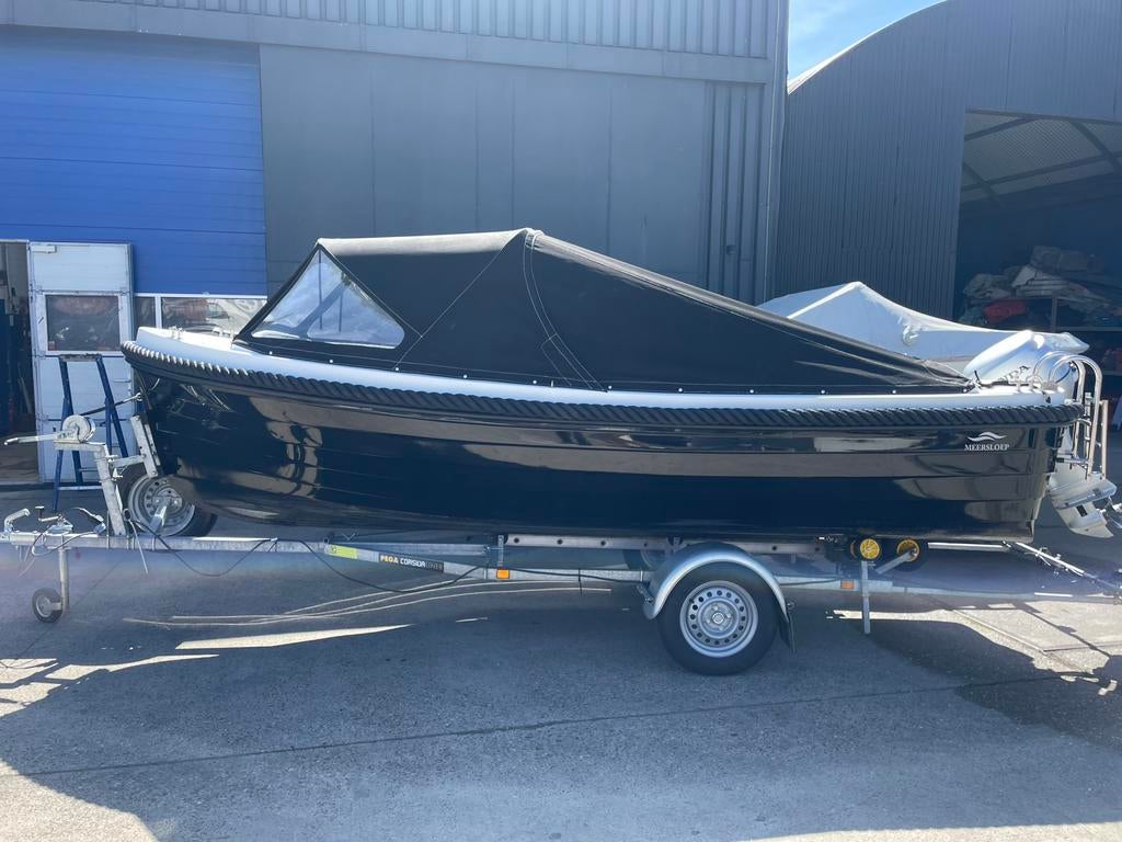 Meersloep 495 + Honda 20 pk ( 2018), Watersport en Boten, Ophalen, 10 tot 30 pk, Zo goed als nieuw, 3 tot 6 meter