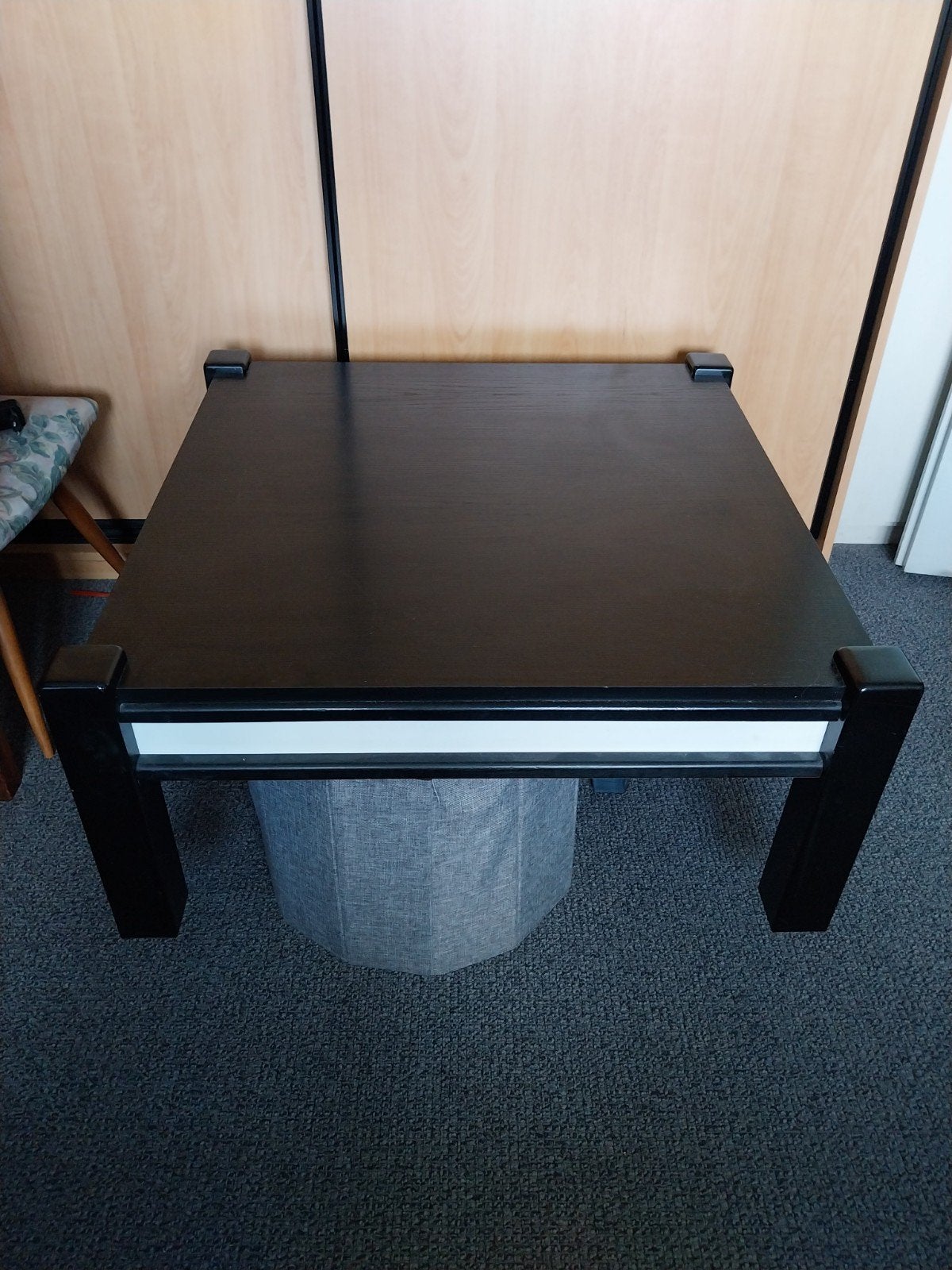 Salontafel zwart 84x84x38 cm, Huis en Inrichting, Tafels | Salontafels, Gebruikt, 5 – 50, 50 tot 100 cm, 50 tot 100 cm, Vierkant