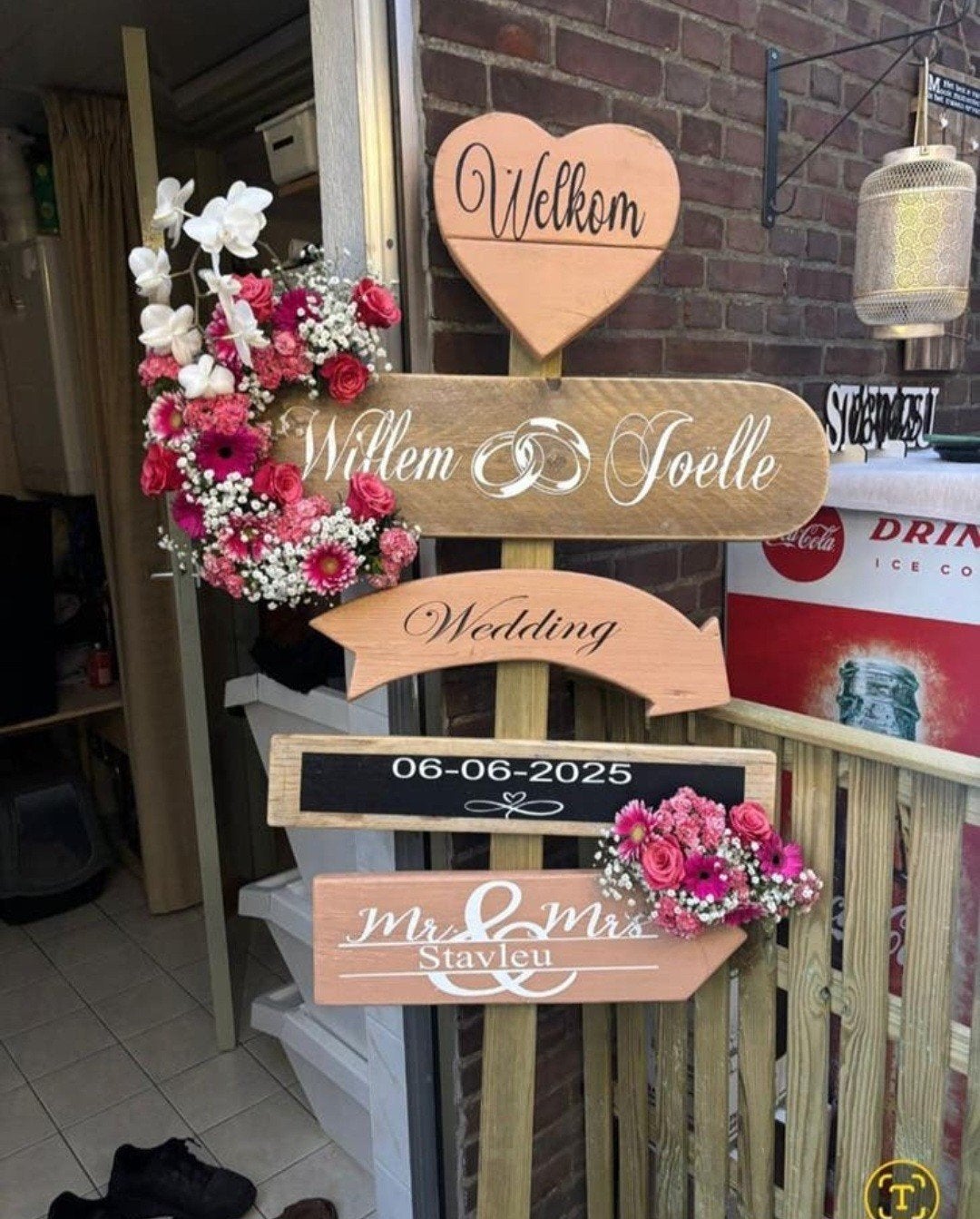 wegwijzers bruiloft trouwen verloving oktober feestjes, Ophalen of Verzenden