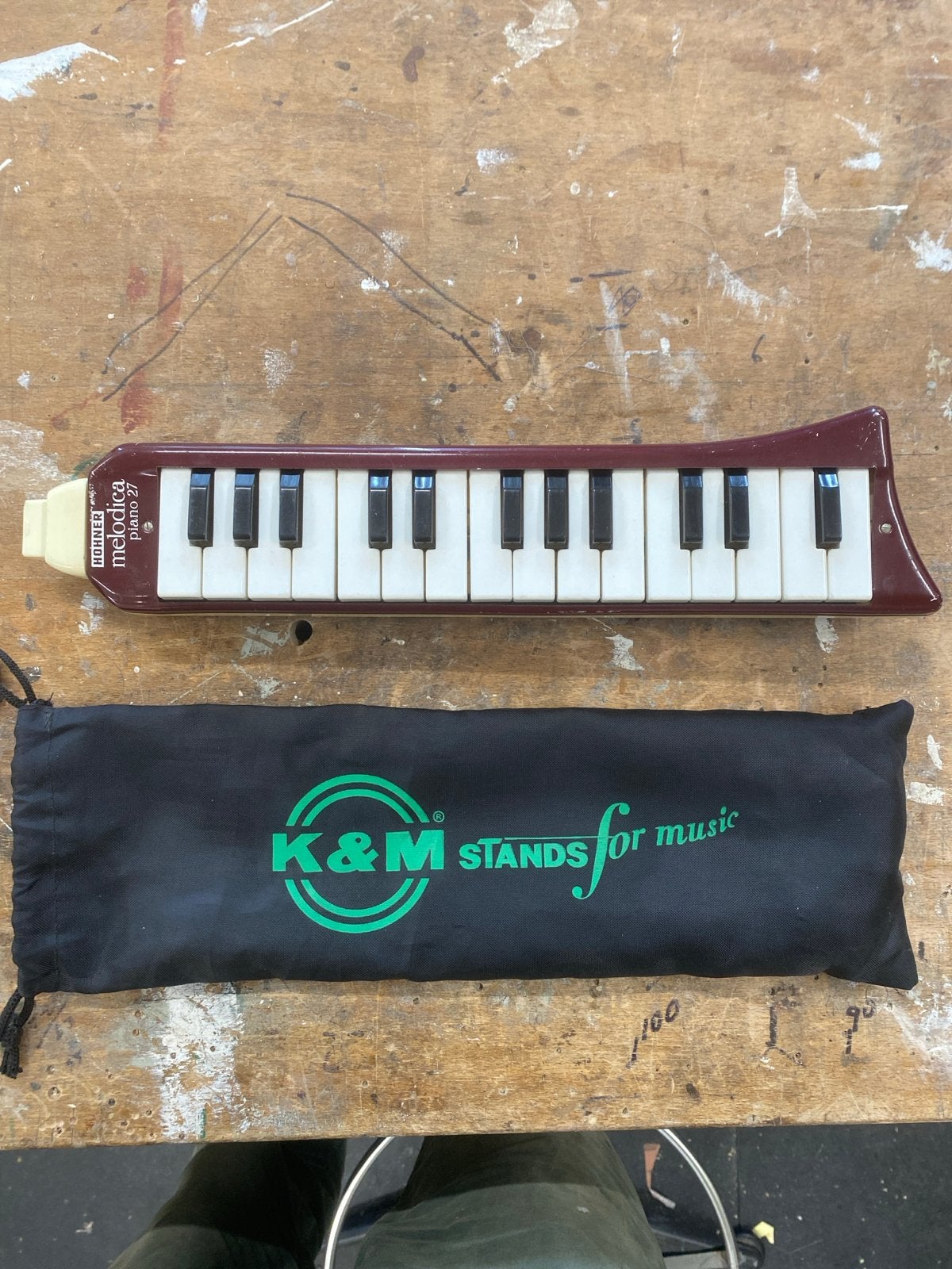 Hohner Melodica Piano 27 met K&M draagtas, Ophalen of Verzenden, Gebruikt, Houtblazer, Met koffer of draagtas