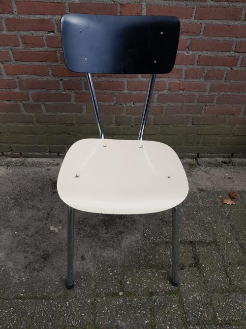 stoel vintage jaren 60 zwart, Ophalen of Verzenden