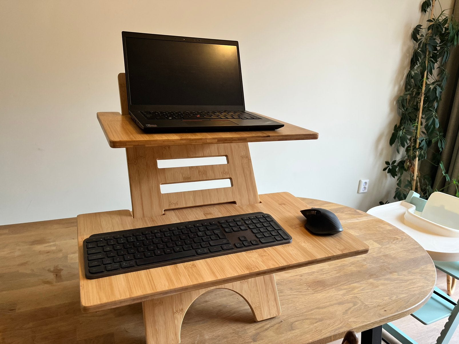 Bamboe zit/sta laptop standaard van Ubambu, Computers en Software, Ophalen, Zo goed als nieuw