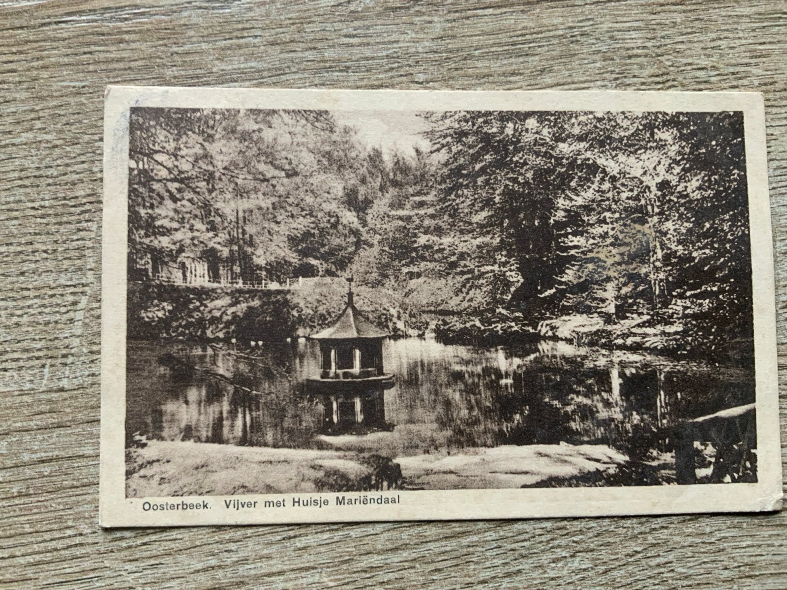 Oosterbeek: Vijver met Huisje Mariëndaal -, Ophalen of Verzenden, 1920 tot 1940, Gelopen, Gelderland