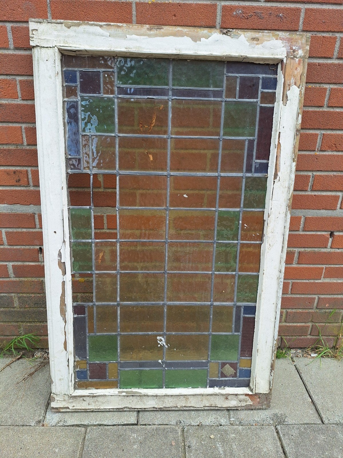 Glas in lood raam opknapper of voor materialen, Ophalen, Gevelraam of Ruit, Minder dan 80 cm, Glas in lood