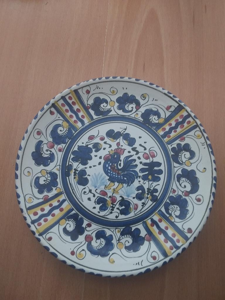 Italiaans porselein wandsierbord handgeschilderd, Antiek en Kunst, Antiek | Porselein, Ophalen