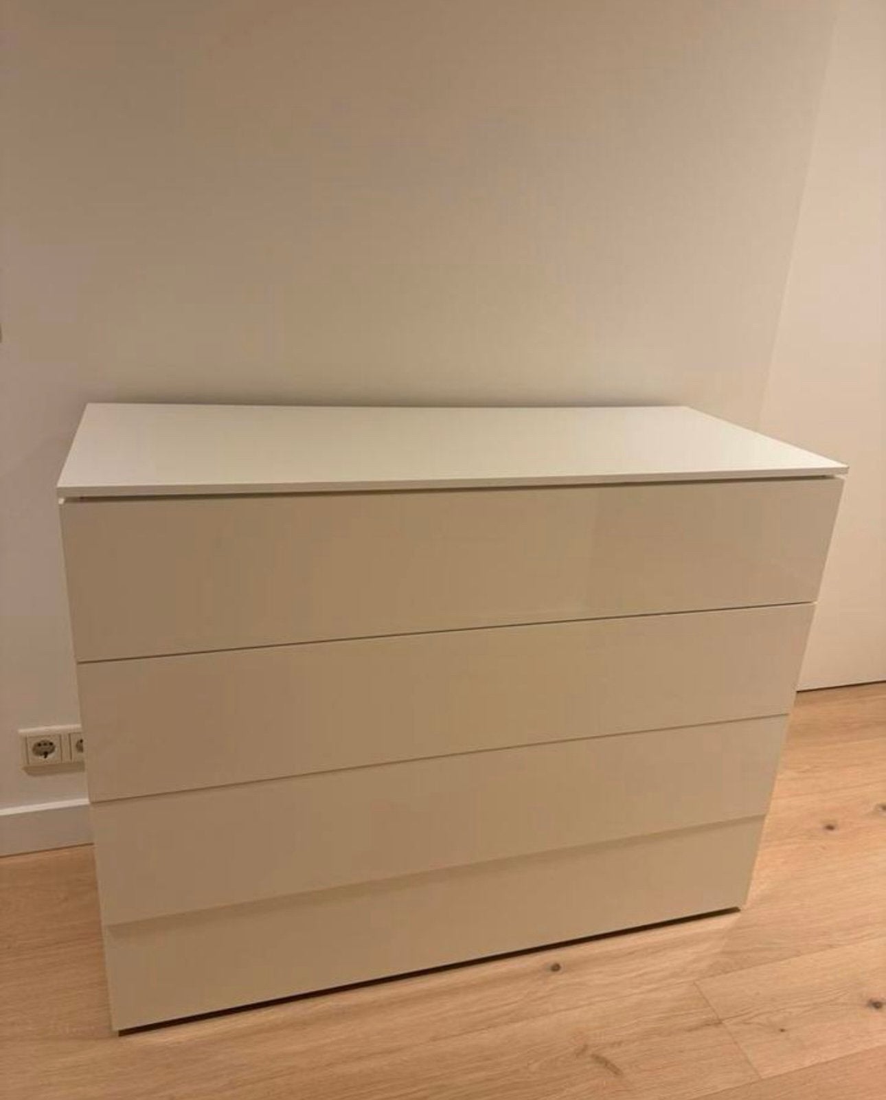 Dressoir wit hoogglans, Ophalen of Verzenden, Gebruikt, 25 tot 50 cm