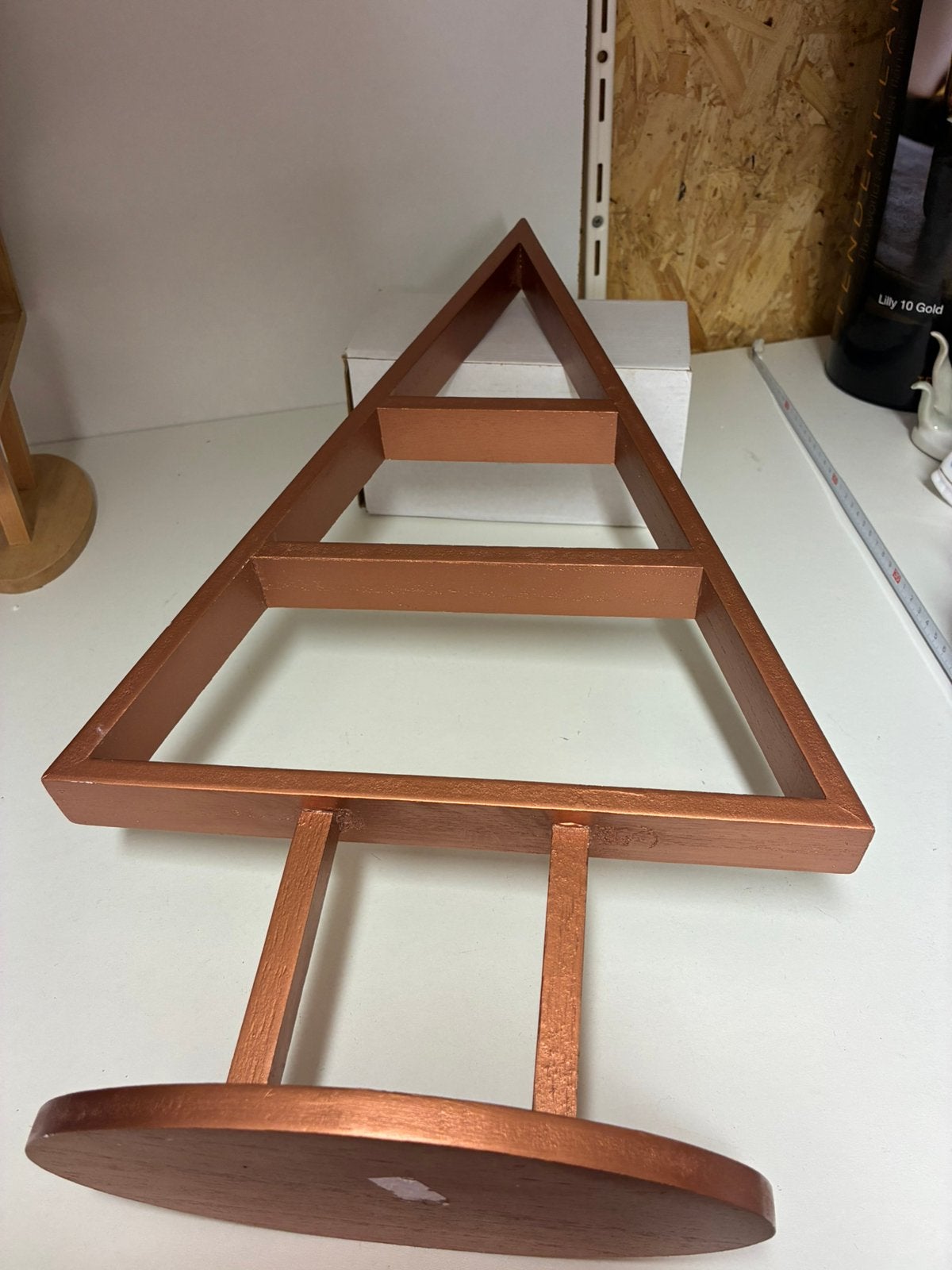 Houten Decoratie Kerstboom op Ovalen Voet 39 cm, Ophalen of Verzenden