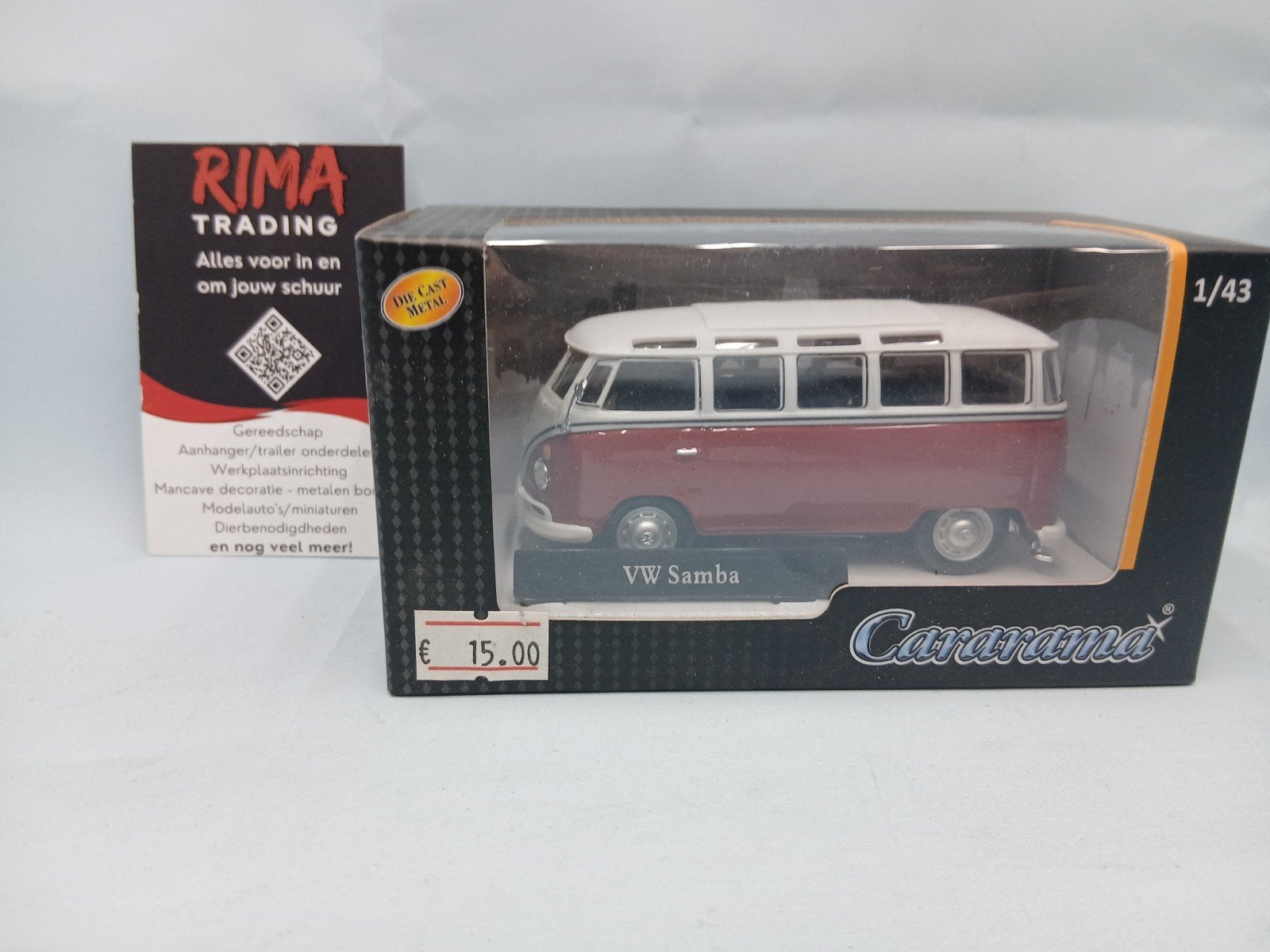 Cararama VW Samba Bus 1/43 Die-Cast Modelauto, Ophalen of Verzenden, Nieuw