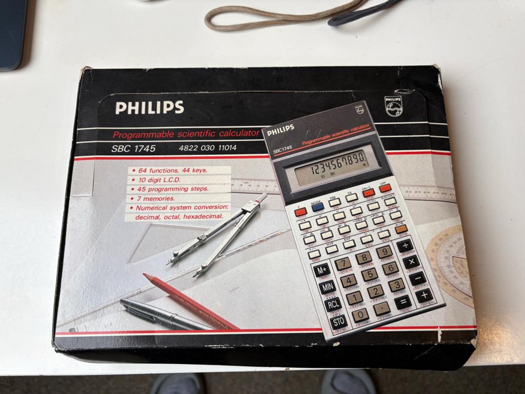 Philips SBC 1745 vintage rekenmachine, Ophalen of Verzenden, Zo goed als nieuw