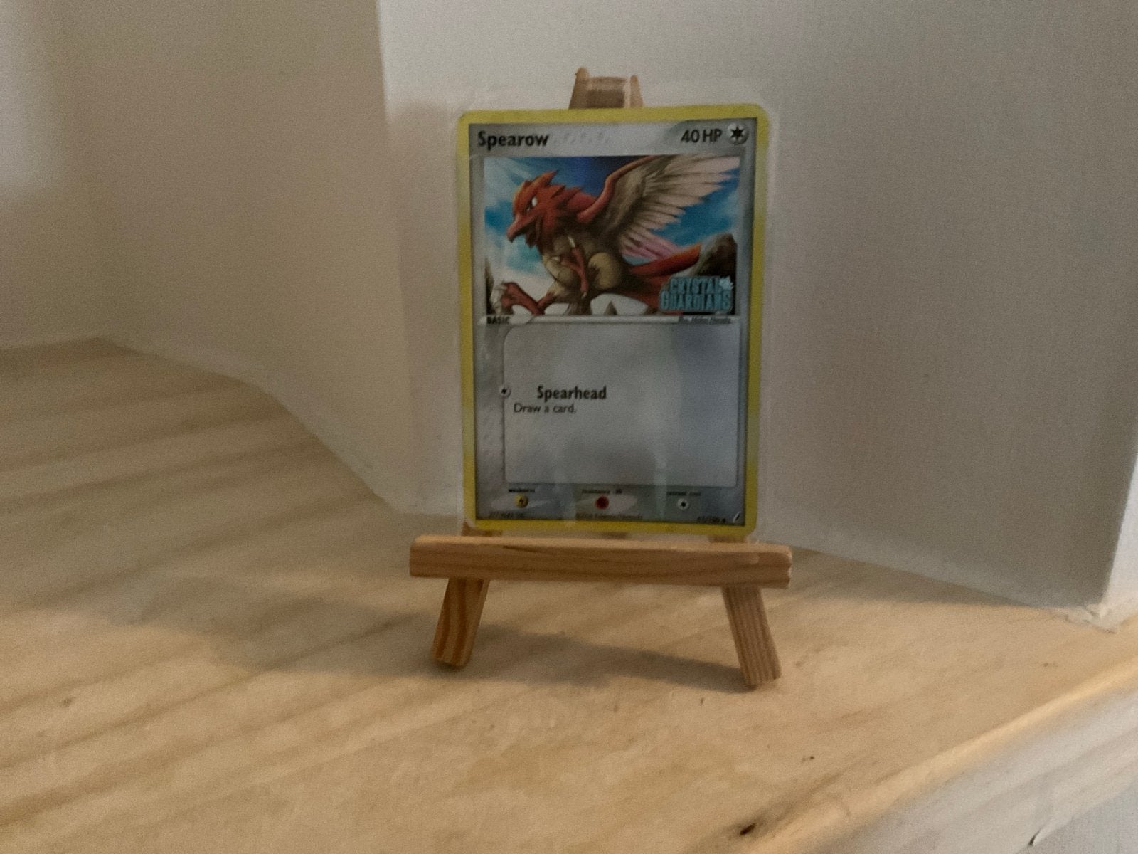 Spearow Reverse Holo Crystal Guardians Pokémon Kaart, Ophalen of Verzenden, Gebruikt, Losse kaart, Foil