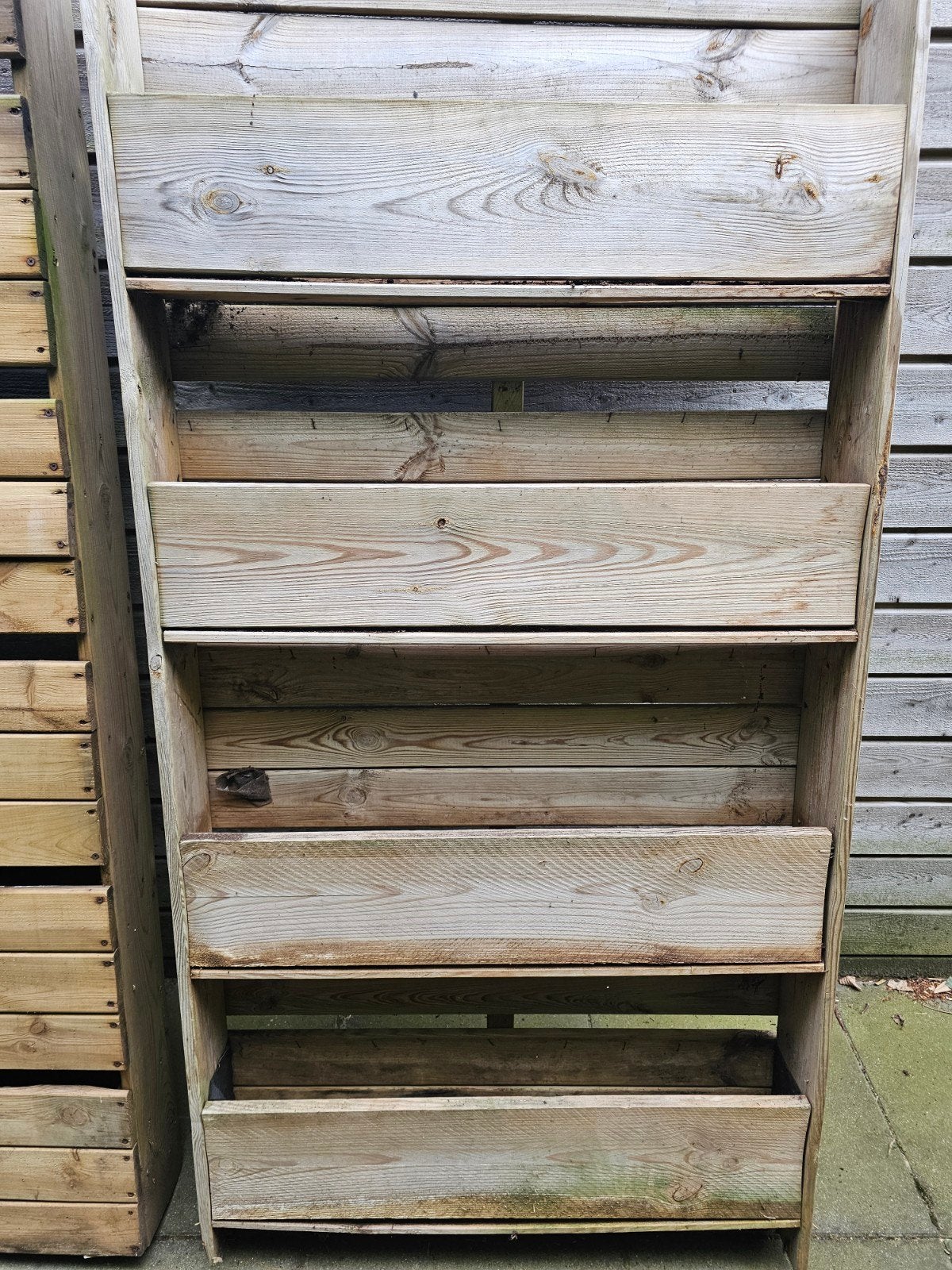 Houten plantenbakken / verticale tuin (gebruikt), Ophalen, Gebruikt, Balkon, 60 tot 100 cm