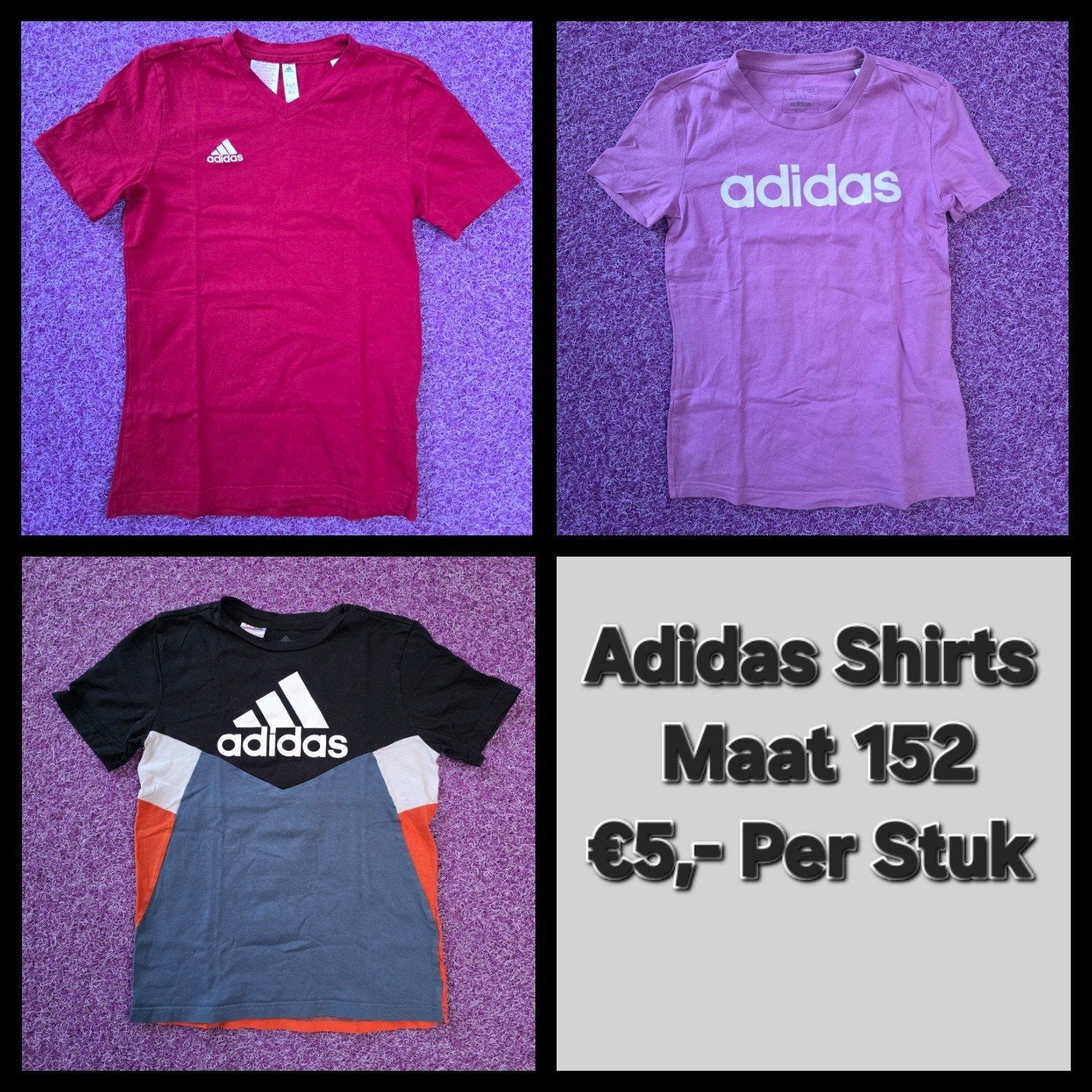 Adidas Shirts Maat 152 - Per Stuk, Kinderen en Baby's, Kinderkleding | Maat 152, Adidas, Jongen of Meisje, Ophalen of Verzenden