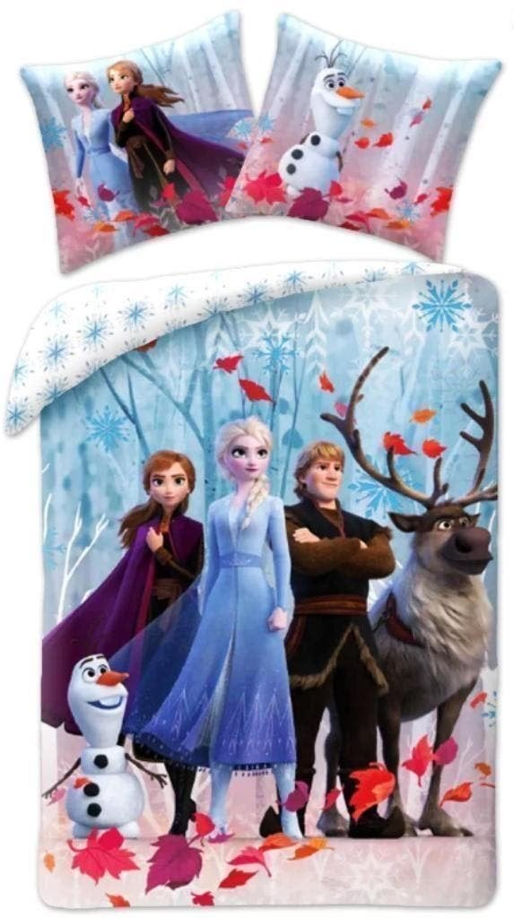 Disney Frozen Dekbedovertrek 140 x 200 cm - Group - Katoen, Nieuw, Ophalen of Verzenden, Dubbelzijdig, Meerkleurig
