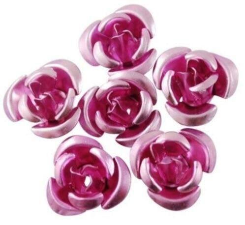 1000 Aluminium roosjes 8mm roze, Hobby en Vrije tijd, -, Verzenden, -, Nieuw