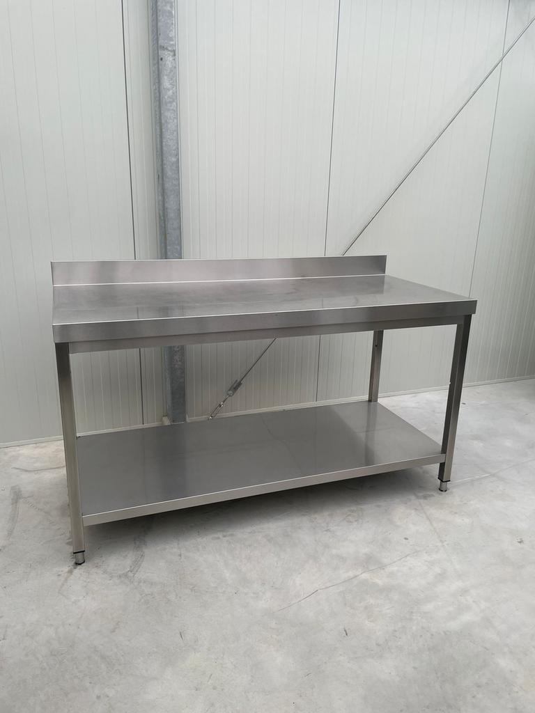 Horeca rvs werktafel werkbank tafel 160 cm table, Huis en Inrichting, Ophalen of Verzenden, 50 tot 75 cm, 50 tot 100 cm, Minder dan 100 cm