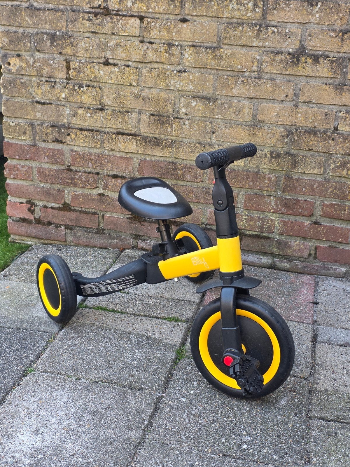 Billy 2-in-1 Loopfiets en Driewieler Geel, Ophalen, Gebruikt, Loopfiets