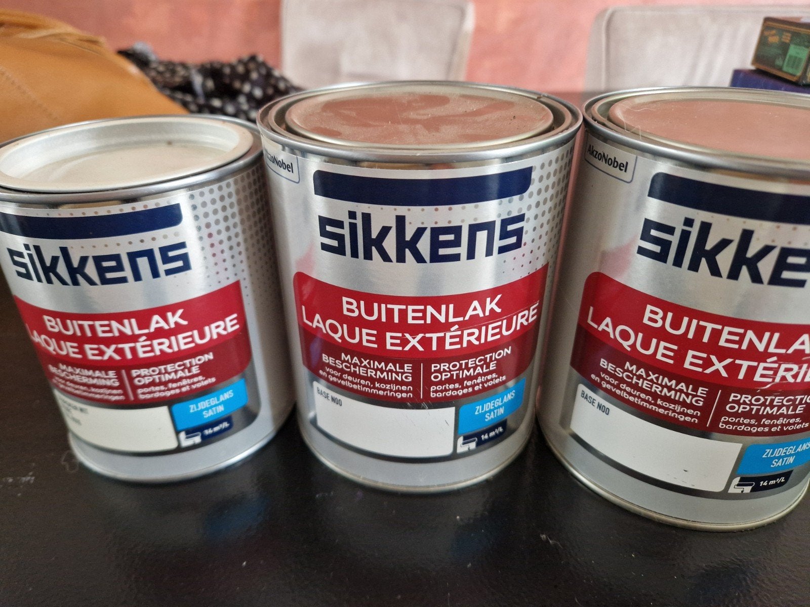 Sikkens Buitenlak Zijdeglans 1 antracietgrijs Ral 7016 en 1, Ophalen of Verzenden, Nieuw, Wit, Lak