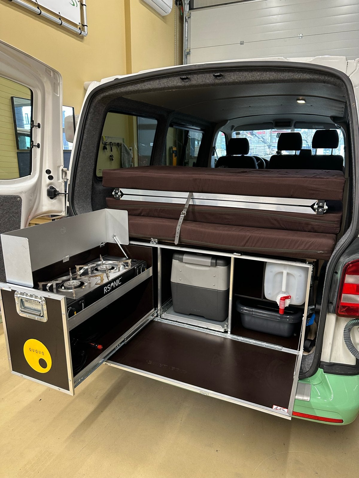 Ququq Kampeer box- Compleet met Kooktoestel & Bed, Ophalen of Verzenden, Gebruikt