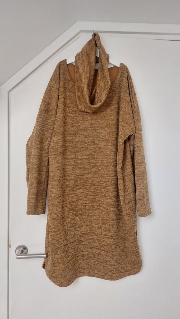 Jurk met bijpassende losse col, Kleding | Dames, Geel, Maat 42/44 (L), Ophalen of Verzenden, Zo goed als nieuw