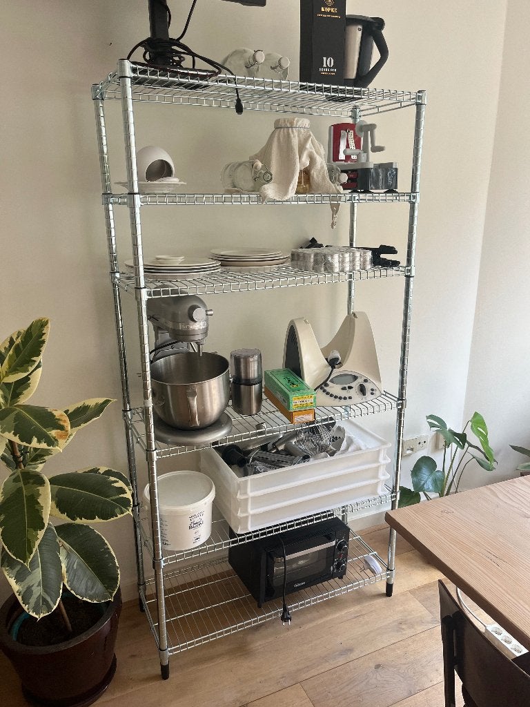 Sturdy Metal Storage Rack / Wire Shelf - 5 Layers, Ophalen, Zo goed als nieuw, Eenpersoons