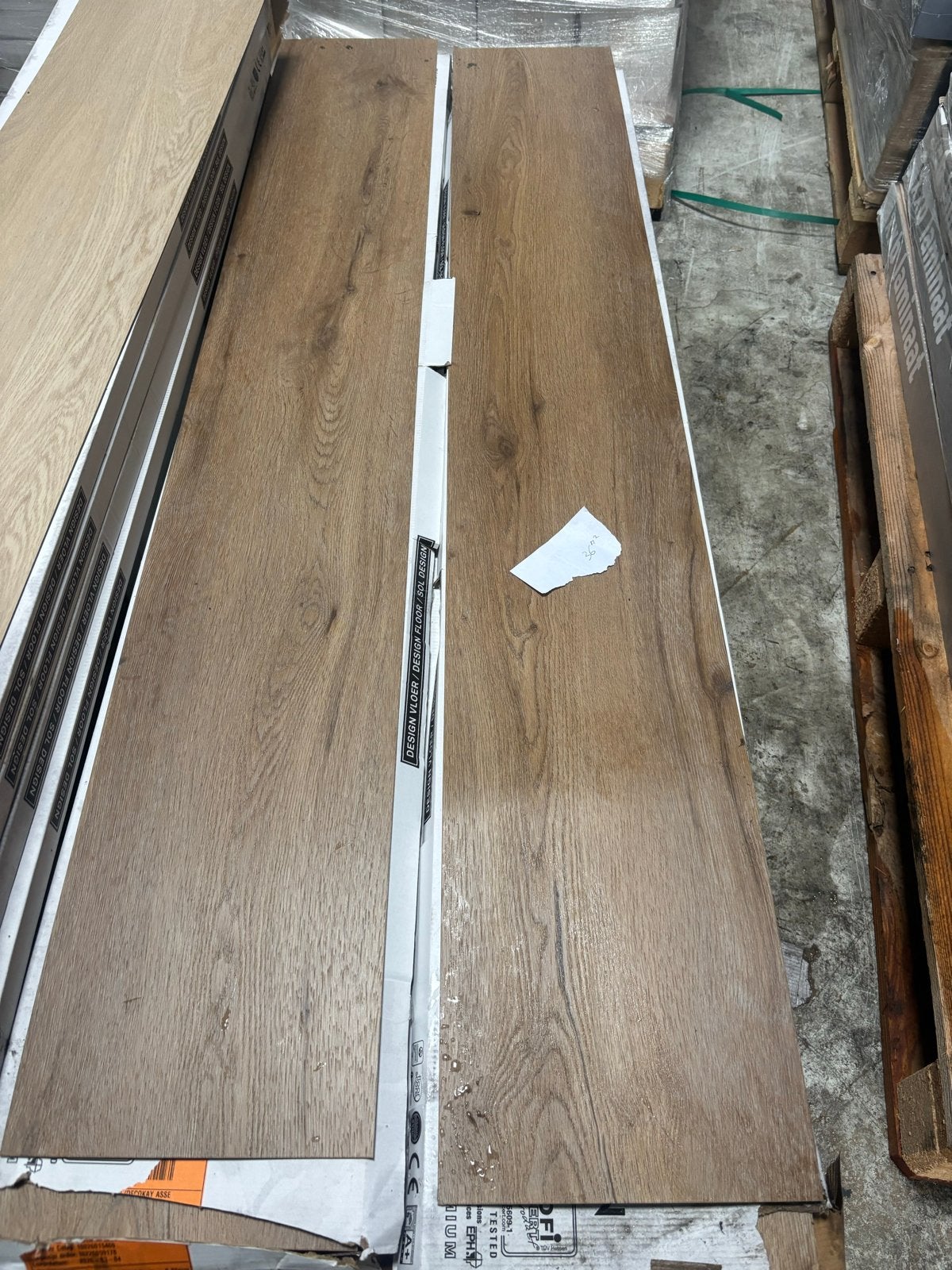 PVC Vloer Bruin Eiken - 35m², Kunststof, Overige typen, Nieuw, Ophalen of Verzenden