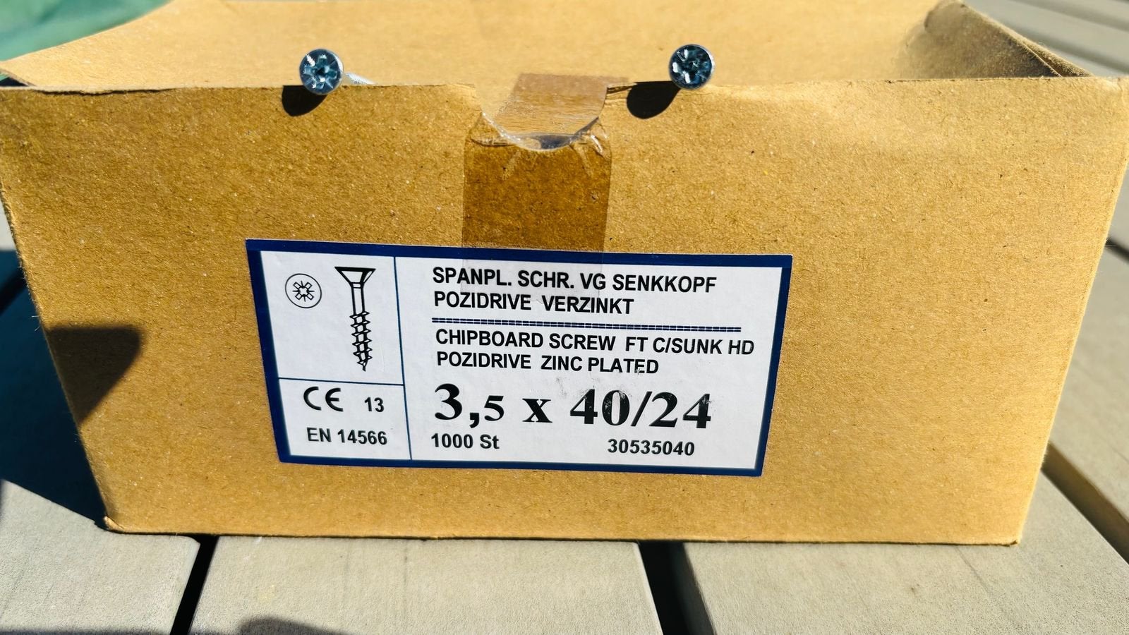 Spaanplaat schroeven 1000 st 3,5x40, Ophalen of Verzenden, Nieuw, Minder dan 50 mm, Schroeven