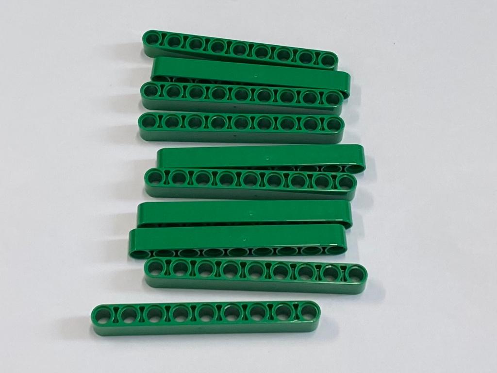 Partij 10x nieuwe dikke Lego 1x9 liftarms in diverse kleuren, Ophalen of Verzenden, Nieuw, Losse stenen, Lego