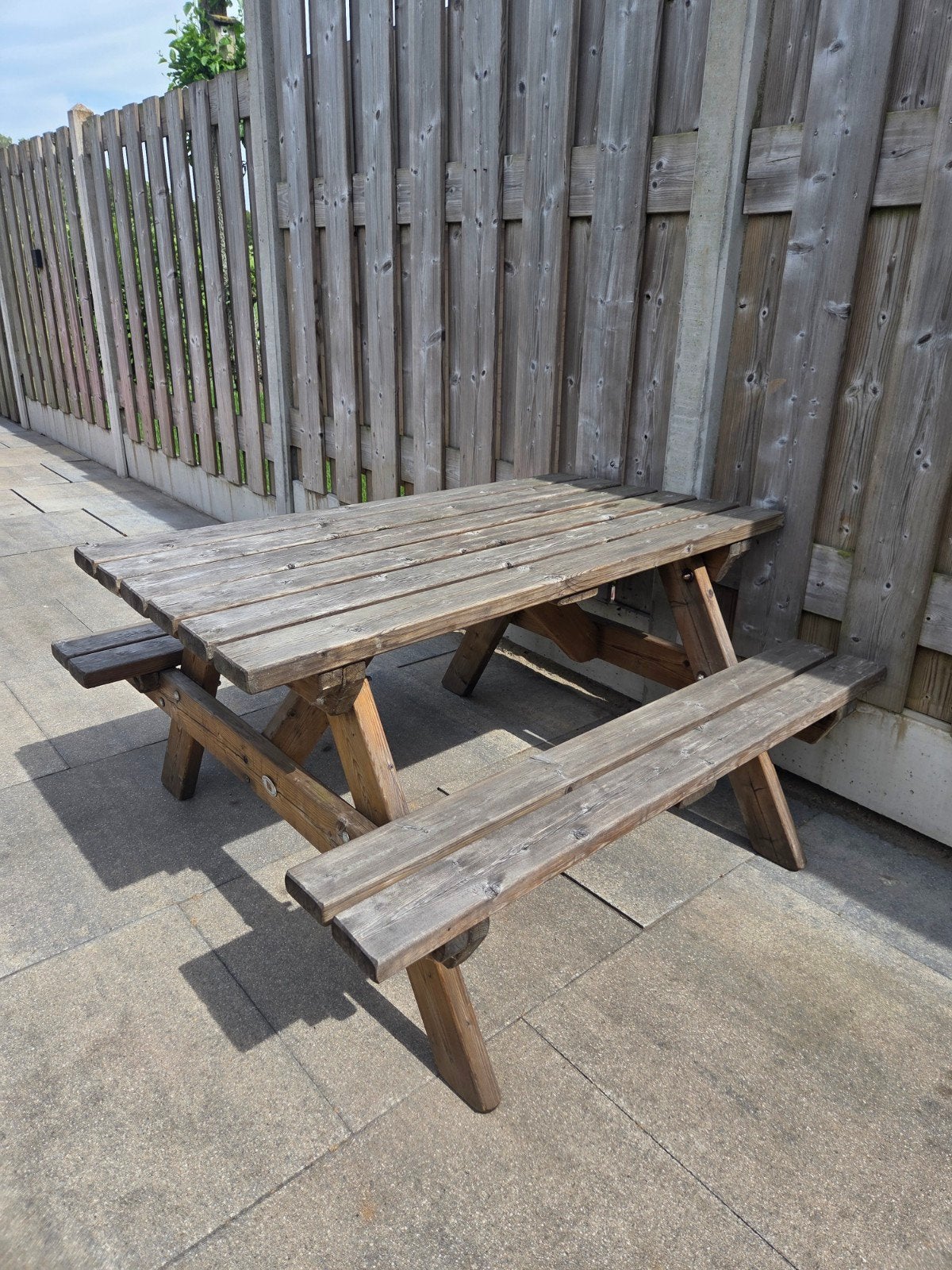 Kinderpicknicktafel - Gebruikt, maar in goede staat, Tuin en Terras, Gebruikt, Rechthoekig, Hout, Ophalen