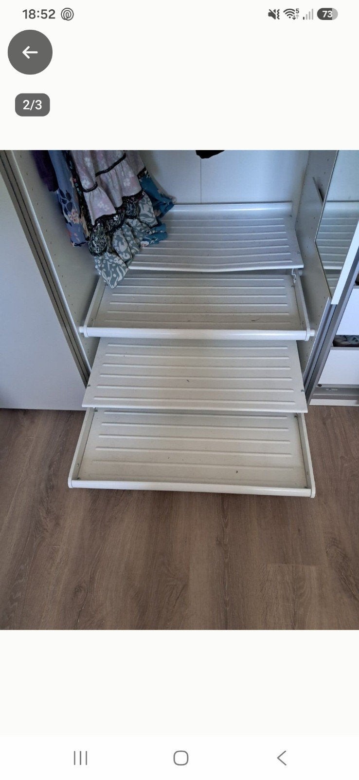 2x IKEA PAX schoenenlade 75cm breed, Ophalen of Verzenden, Gebruikt