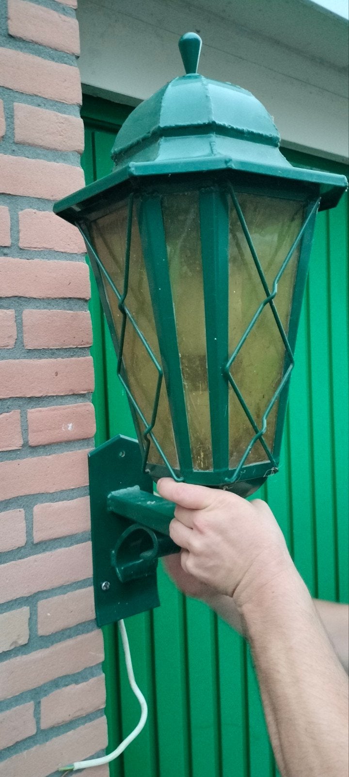Groene Wandlamp Buitenverlichting Klassiek Design, Gebruikt, Minder dan 50 watt, Wandlamp, Ophalen of Verzenden