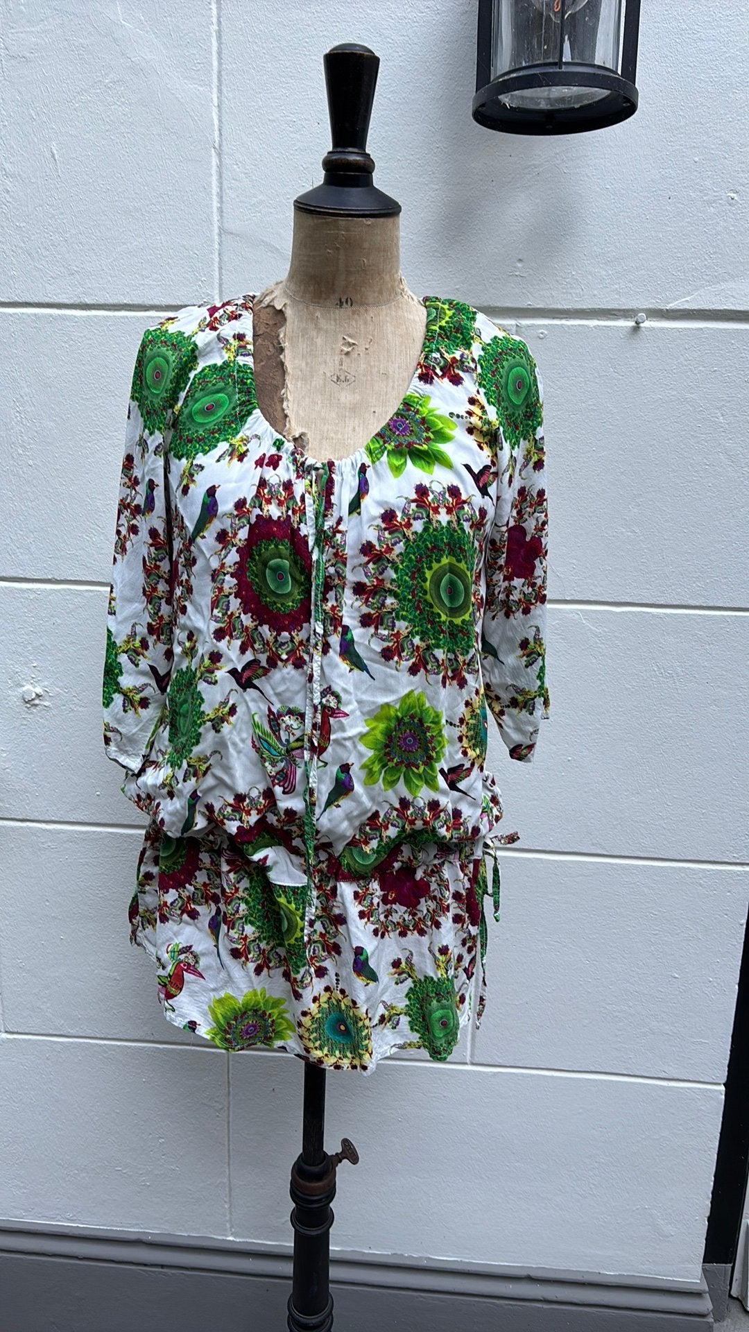 Desigual blouse maat L viscose zgan, Verzenden, Zo goed als nieuw, Maat 42/44 (L), Meerkleurig
