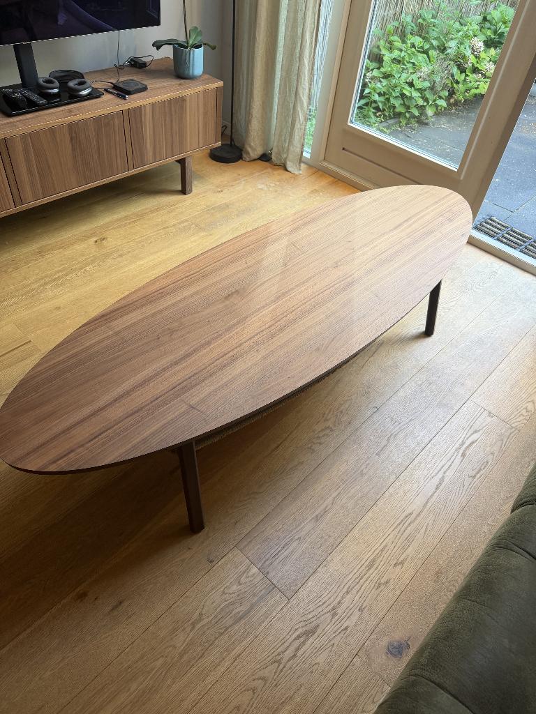 Salontafel – Walnootfineer – In perfecte staat (1 jaar oud), Ophalen, Scandinavisch design, 50 tot 100 cm, Zo goed als nieuw