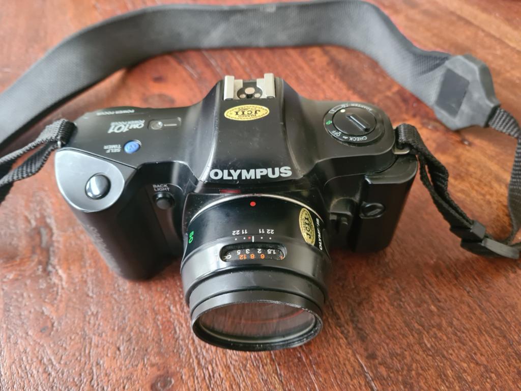 Olympus OM101 Power Focus spiegelreflexcamera, Ophalen of Verzenden, Gebruikt, Spiegelreflex, Olympus