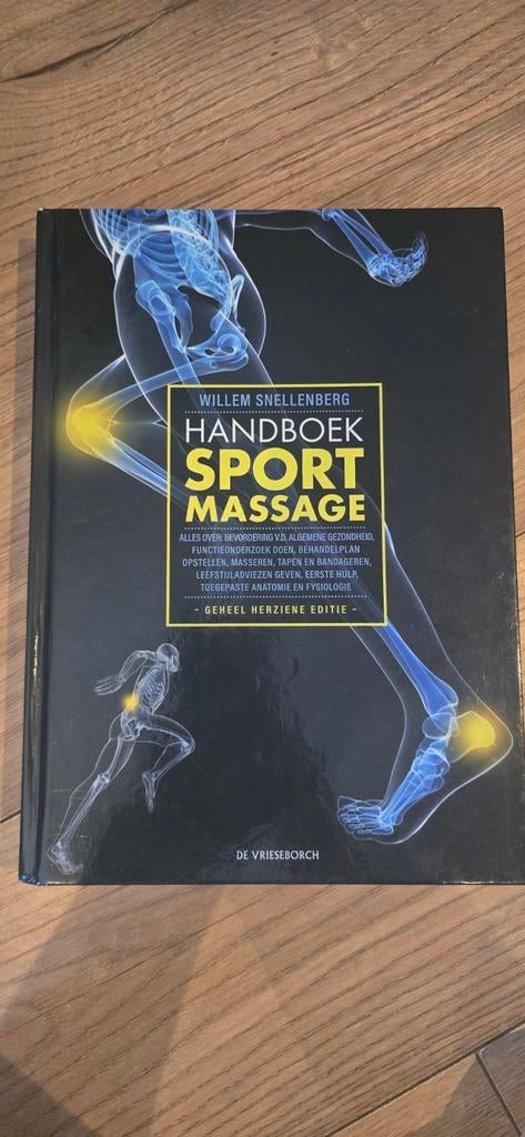 Gloednieuw Handboek Sportmassage - Nooit gebruikt!, Ophalen, Nieuw, MBO, Willem Snellenberg