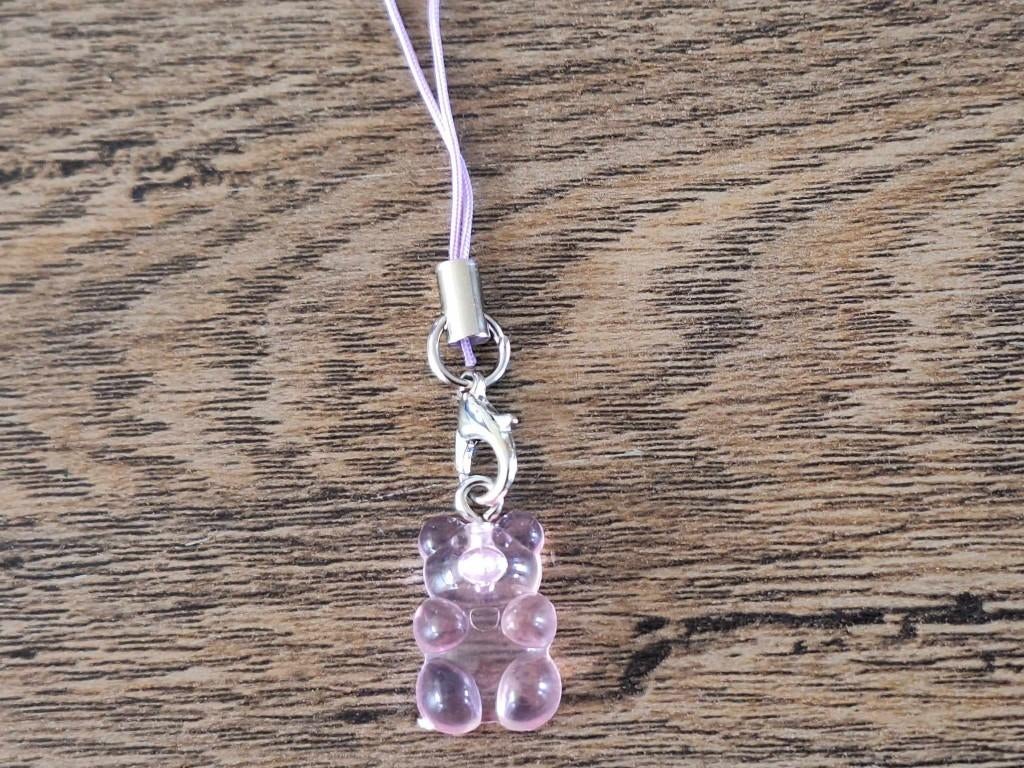 Telefoonhanger : Lichtroze Gummi Beer !!, Info@keycharms.nl, Nieuw, Medemblik, Telefoonhanger of Accessoire