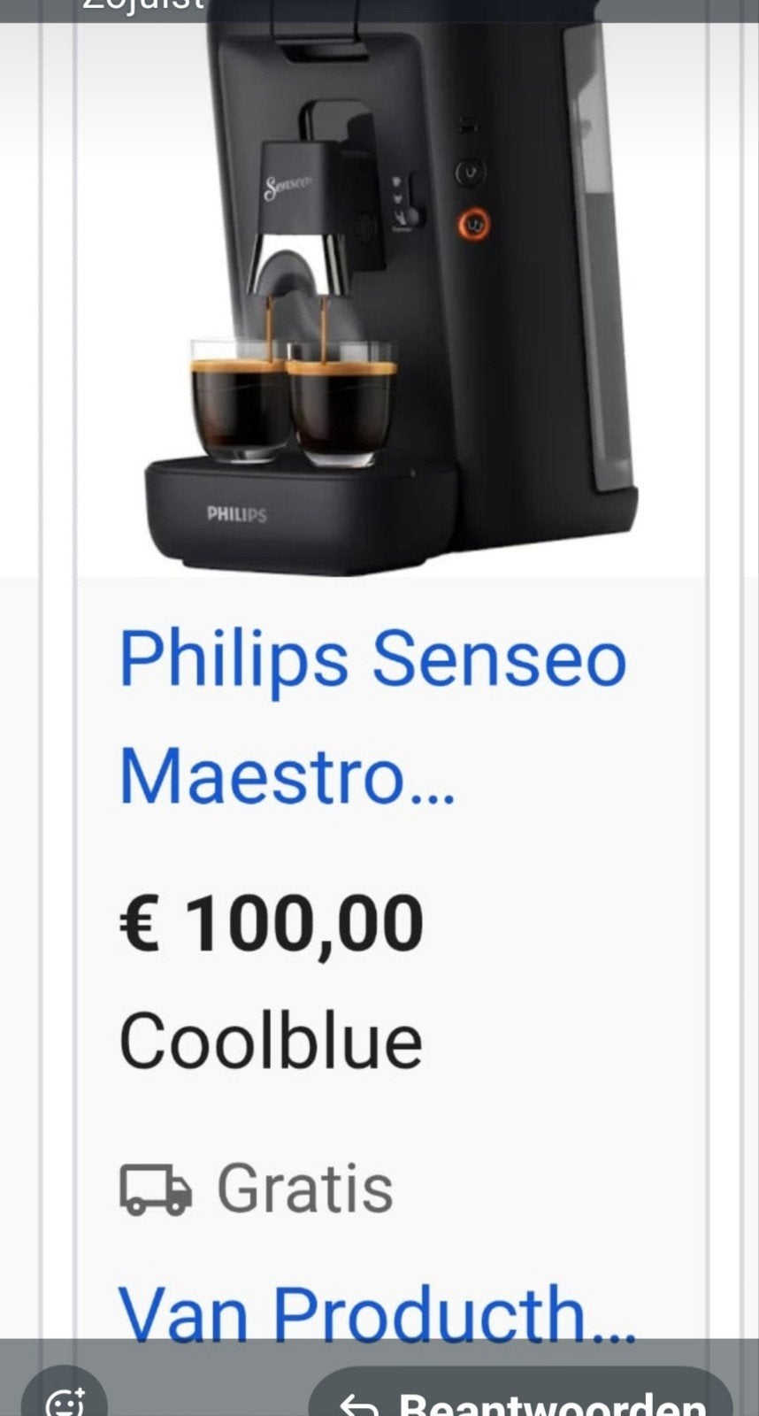 Philips Senseo Maestro Koffiezetapparaat Zwart, Witgoed en Apparatuur, Koffiezetapparaten, Koffiemachine, Ophalen of Verzenden