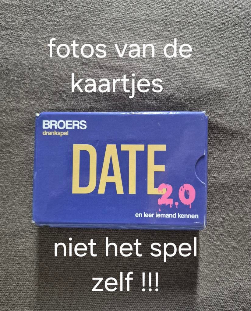 Broers drankspel date or die 2.0 fotos niet het spel zelf, Hobby en Vrije tijd, Gezelschapsspellen | Kaartspellen, Ophalen of Verzenden