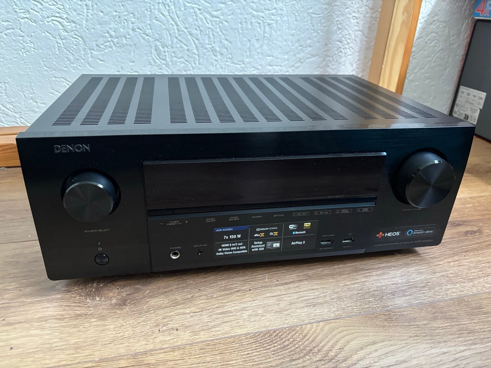 Denon AVR-X2500H AV-receiver - 7.2 kanaals met 4K UHD, Ophalen, Gebruikt, Denon, 120 watt of meer