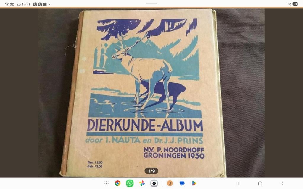 Oude Dierkunde Album door I. Nauta & Dr. J.J. Prins, Antiek en Kunst, Ophalen of Verzenden