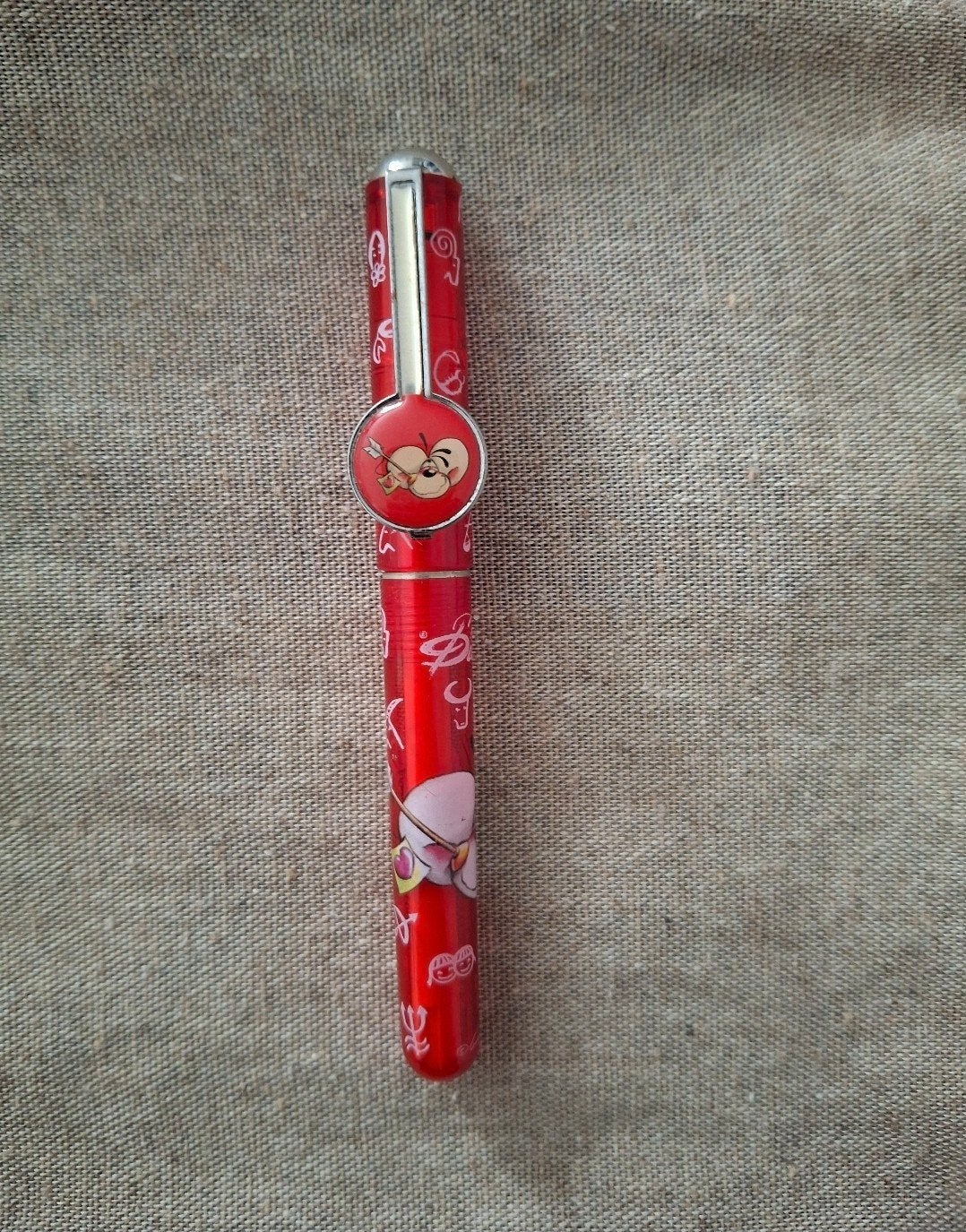 Rode Diddl pen sterrenbeeld boogschutter, Verzamelen, Ophalen of Verzenden, Diddl, Gebruikt, Pen, Potlood of Stift