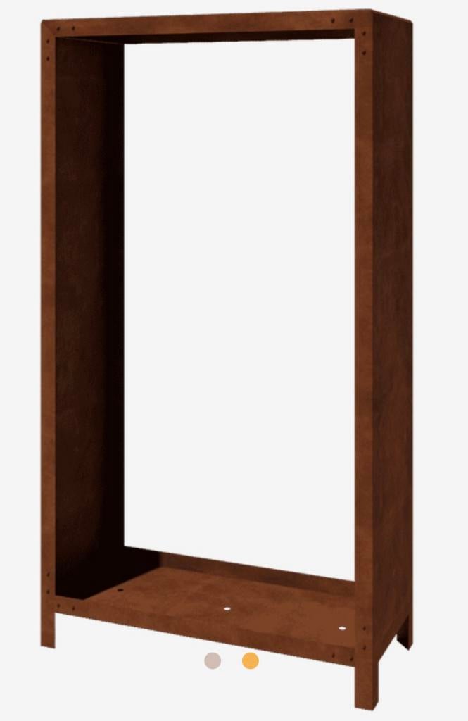 Cortenstaal houtopslag 120 x 40 x 180, Tuin en Terras, Minder dan 3 m³, Ophalen