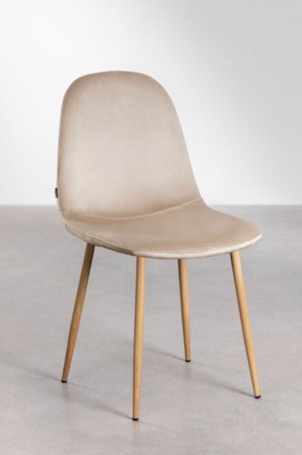 3 Glamm fluwelen eetkamerstoelen - Bruin - SKLUM, Ophalen, Gebruikt, Twee, Bruin