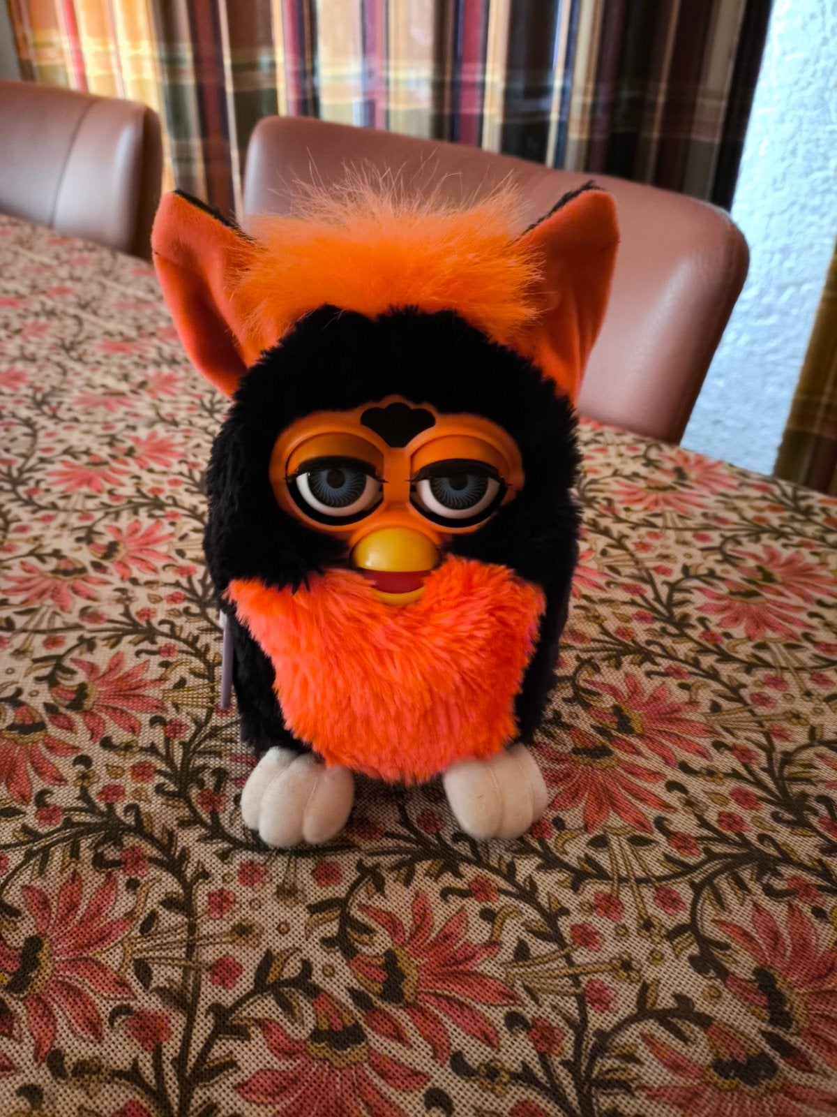 Vintage Furby 1998 Zwart Oranje - Tiger Electronics, Ophalen of Verzenden, Gebruikt, Jongen of Meisje