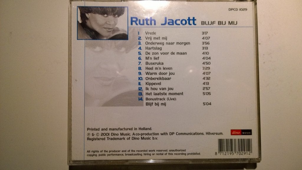 Ruth Jacott - Blijf Bij Mij, Ophalen of Verzenden, Zo goed als nieuw, Pop, Album