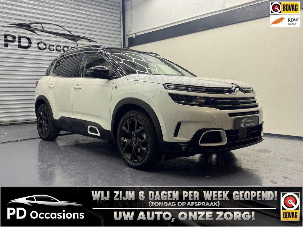 Citroen C5 Aircross 1.6 Plug-in Hybrid 225 AGR - Pano - Trek, Auto's, Citroën, 77 km/l, Gebruikt, Zwart, 4 cilinders