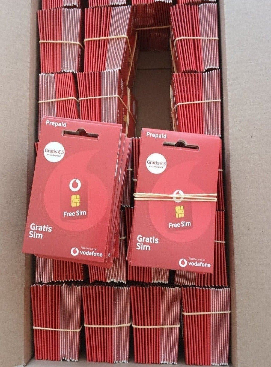 Partij Vodafone 100 stuks, Verzenden, Nieuw, Vodafone, Simkaart