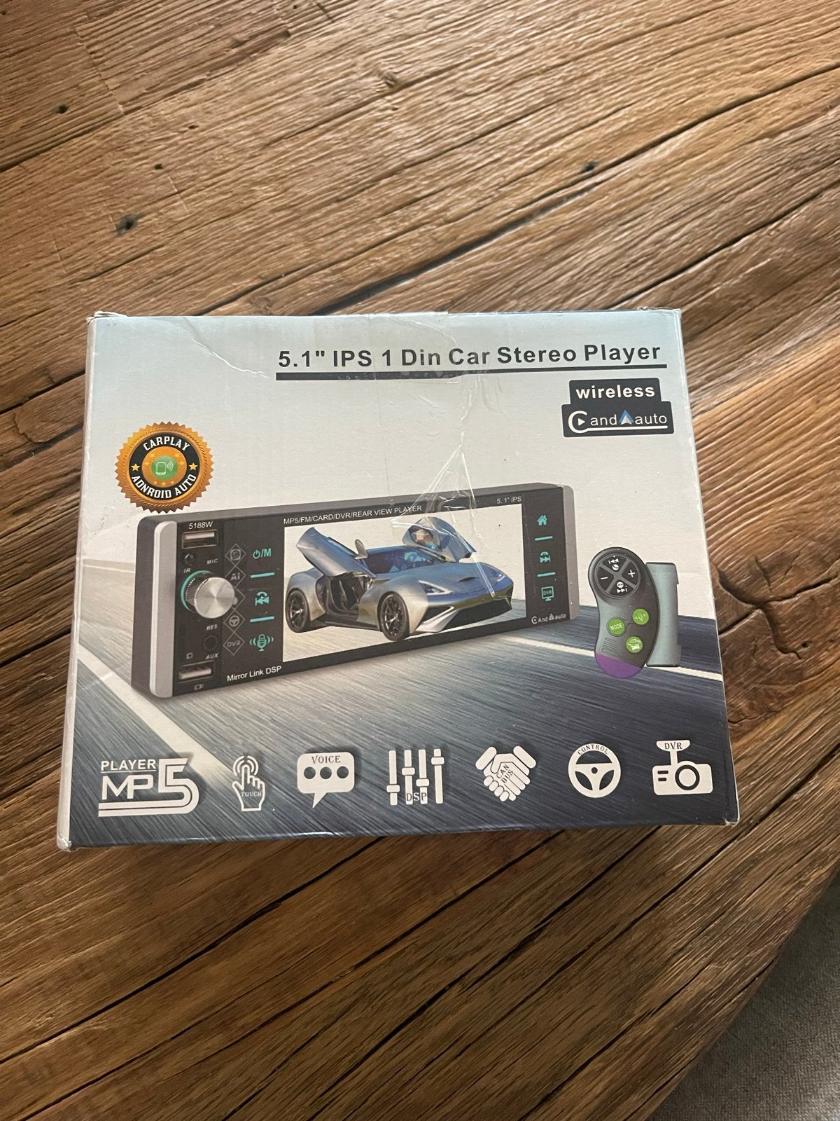 5.1" IPS 1 Din Auto Stereo Speler met Carplay & Android Auto, Ophalen, Nieuw