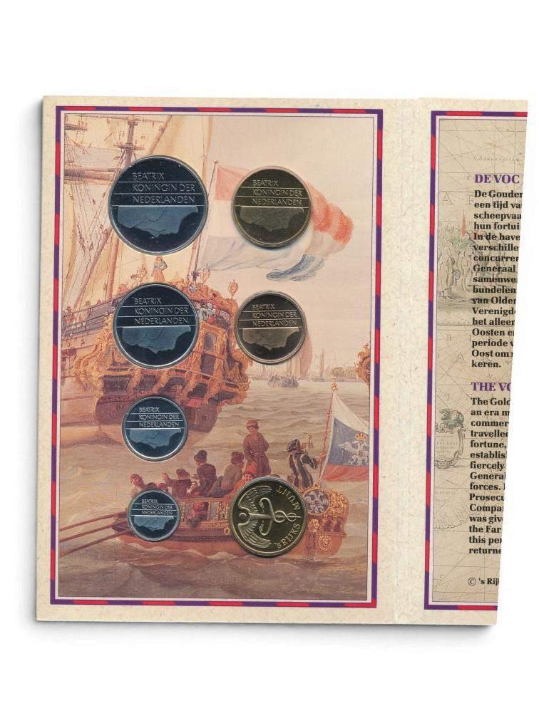 Nederland VOC Muntset Guldens 1993 incl. penning, Ophalen of Verzenden, Koningin Beatrix, Overige waardes, Setje