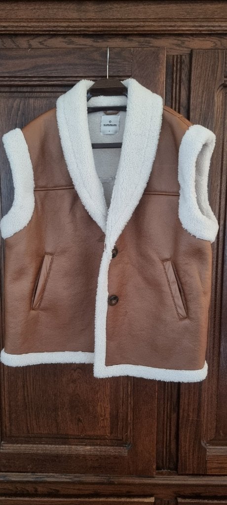 Summum lammy gilet, 50%korting, Kleding | Dames, Maat 38/40 (M), Summum, Bruin, Verzenden
