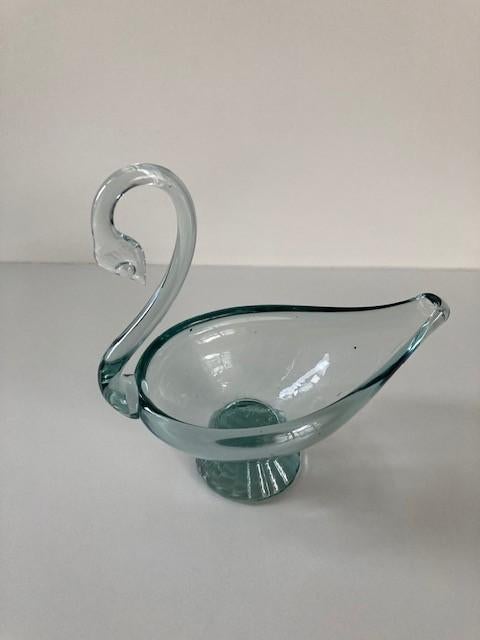 handblown object ZWAAN schaal/vide poche/plantpot/fruitbak, Ophalen of Verzenden
